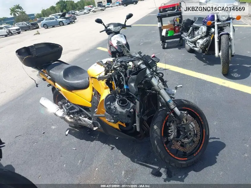 2012 Kawasaki Zg1400 C VIN: JKBZGNC16CA014669 Lot: 42720959