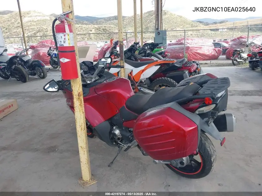 2014 Kawasaki Zg1400 C VIN: JKBZGNC10EA025640 Lot: 42197274