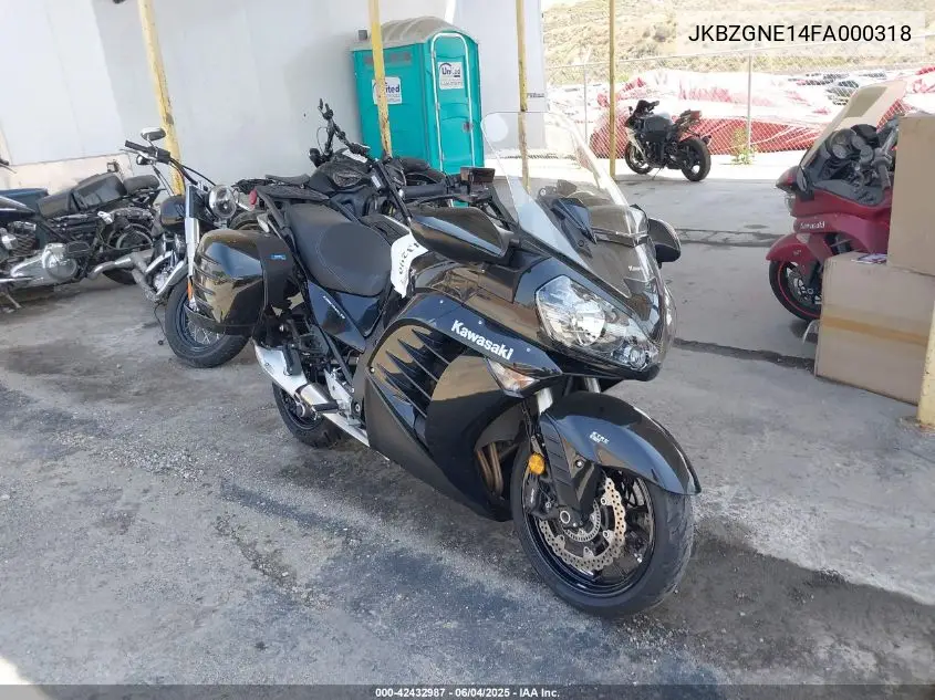 2015 Kawasaki Zg1400 E VIN: JKBZGNE14FA000318 Lot: 42432987