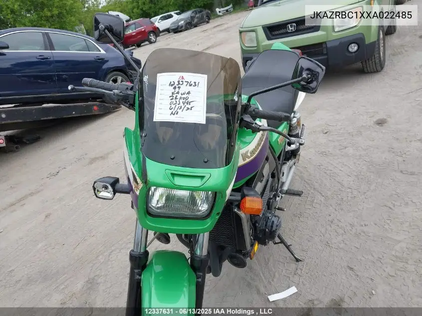 1999 Kawasaki Zr1100 C VIN: JKAZRBC1XXA022485 Lot: 12337631