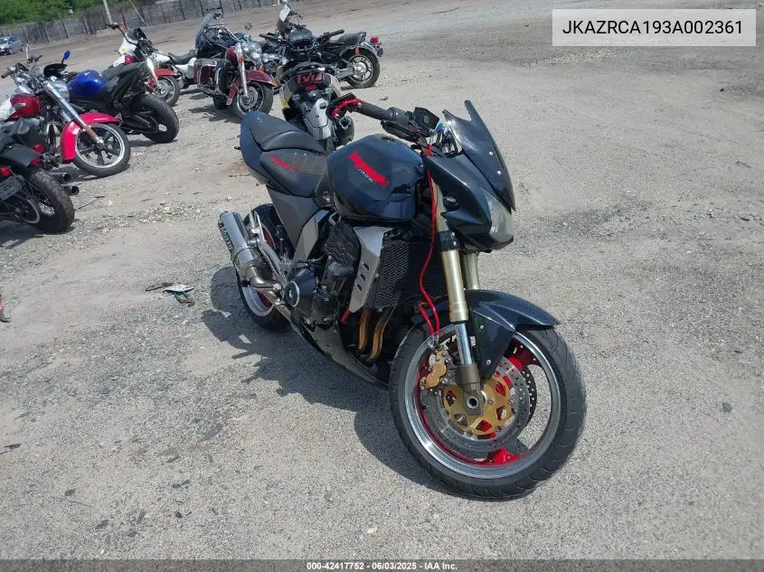 2003 Kawasaki Zr1000 A1 VIN: JKAZRCA193A002361 Lot: 42417752