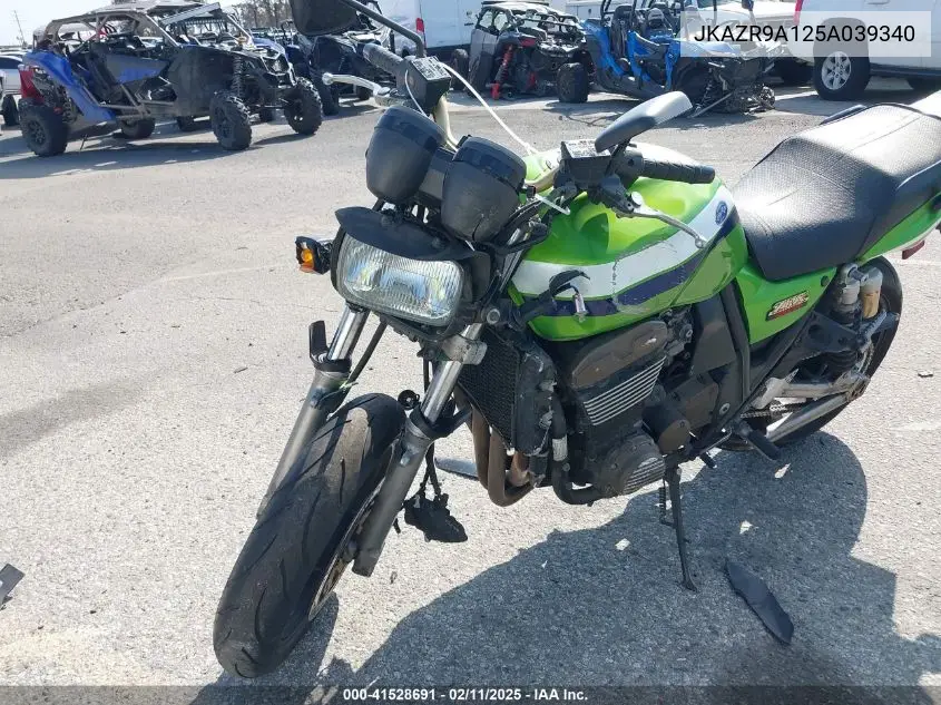 2005 Kawasaki Zr1200 A VIN: JKAZR9A125A039340 Lot: 41528691