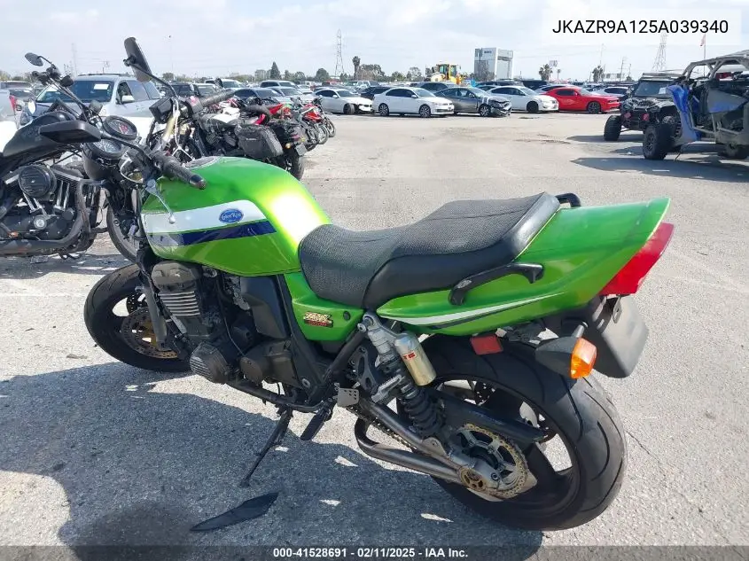 2005 Kawasaki Zr1200 A VIN: JKAZR9A125A039340 Lot: 41528691