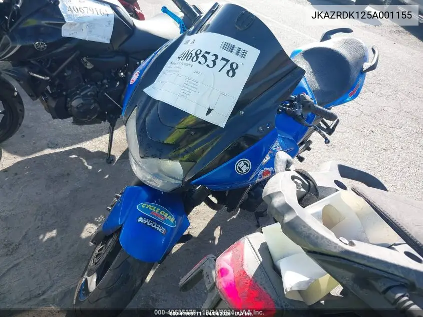 2005 Kawasaki Zr750 K1 VIN: JKAZRDK125A001155 Lot: 41969111