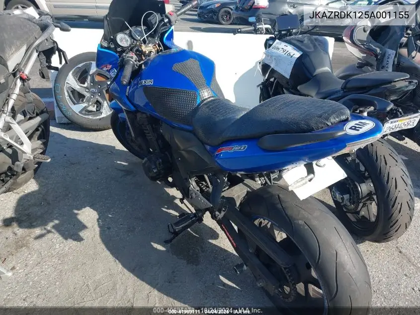 2005 Kawasaki Zr750 K1 VIN: JKAZRDK125A001155 Lot: 41969111
