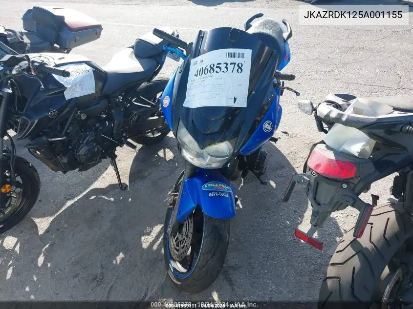 2005 Kawasaki Zr750 K1 VIN: JKAZRDK125A001155 Lot: 41969111