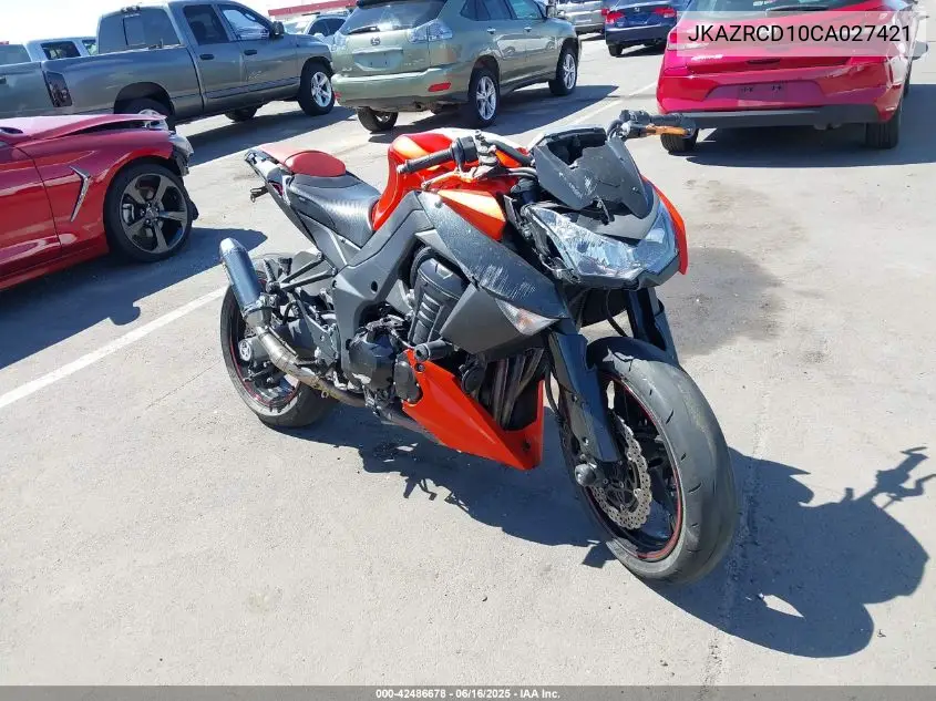 2012 Kawasaki Zr1000 D VIN: JKAZRCD10CA027421 Lot: 42486678