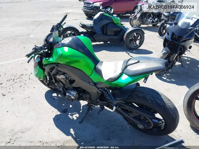 2015 Kawasaki Zr1000 G VIN: JKAZRCG19FA006924 Lot: 42185259