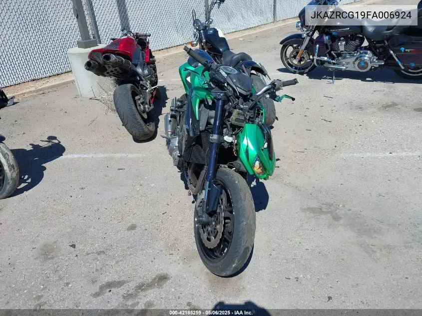 2015 Kawasaki Zr1000 G VIN: JKAZRCG19FA006924 Lot: 42185259