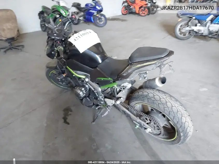 2017 Kawasaki Zr900 VIN: JKAZR2B17HDA17670 Lot: 42110054