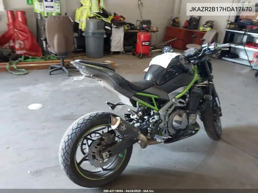 2017 Kawasaki Zr900 VIN: JKAZR2B17HDA17670 Lot: 42110054