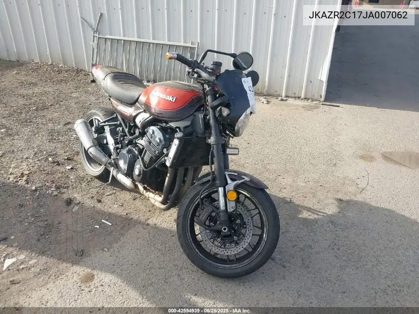 2018 Kawasaki Zr900 R VIN: JKAZR2C17JA007062 Lot: 42594939