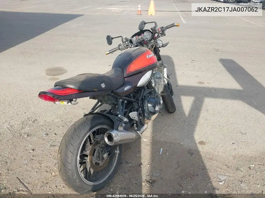 2018 Kawasaki Zr900 R VIN: JKAZR2C17JA007062 Lot: 42594939