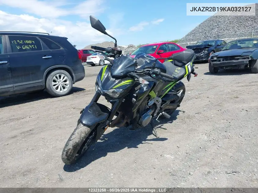 2019 Kawasaki Zr900 VIN: JKAZR2B19KA032127 Lot: 12323258