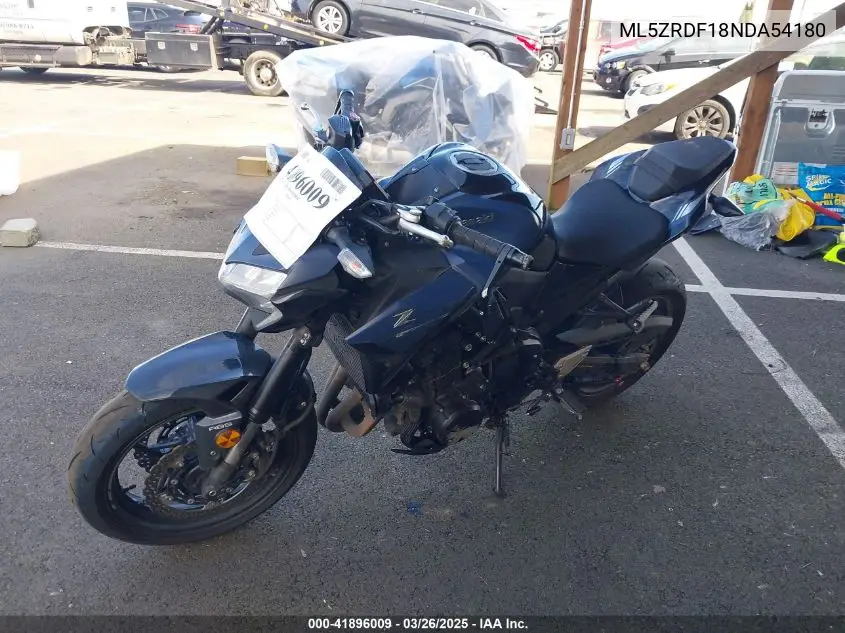 2022 Kawasaki Zr900 F VIN: ML5ZRDF18NDA54180 Lot: 41896009