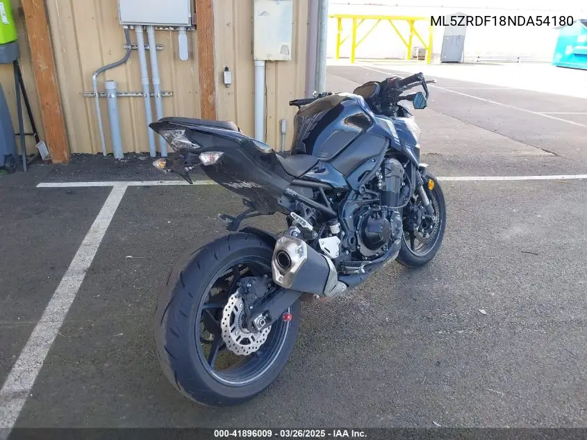 2022 Kawasaki Zr900 F VIN: ML5ZRDF18NDA54180 Lot: 41896009
