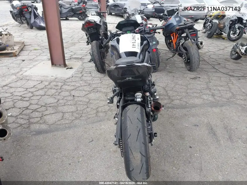 2022 Kawasaki Zr900 VIN: JKAZR2F11NA037143 Lot: 42047141
