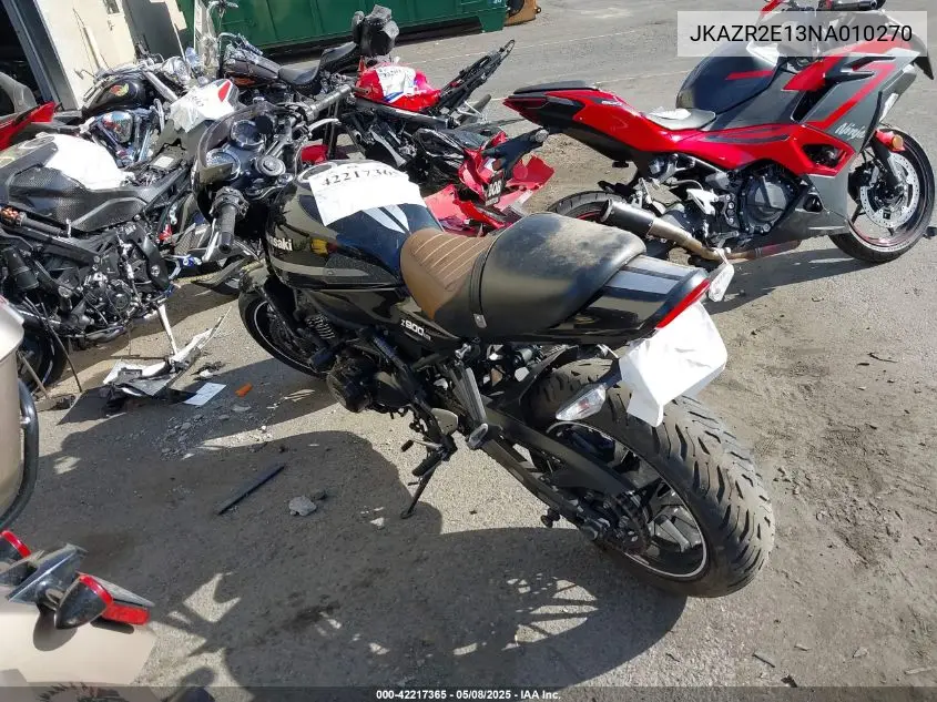 2022 Kawasaki Zr900 VIN: JKAZR2E13NA010270 Lot: 42217365