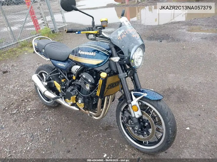 2022 Kawasaki Zr900 R VIN: JKAZR2C13NA057379 Lot: 42434565