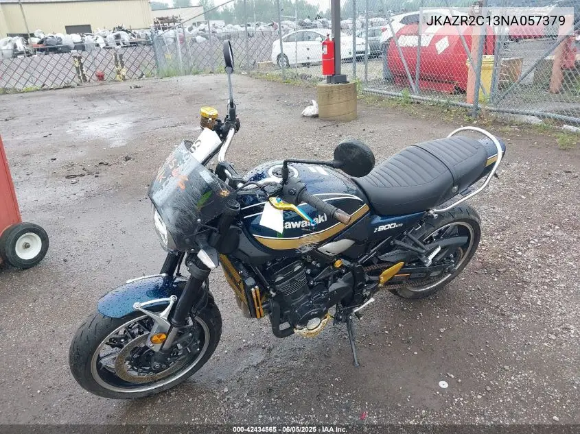 2022 Kawasaki Zr900 R VIN: JKAZR2C13NA057379 Lot: 42434565