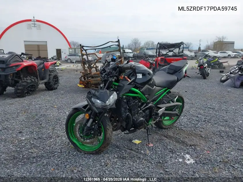 2023 Kawasaki Zr900 F VIN: ML5ZRDF17PDA59745 Lot: 12301965