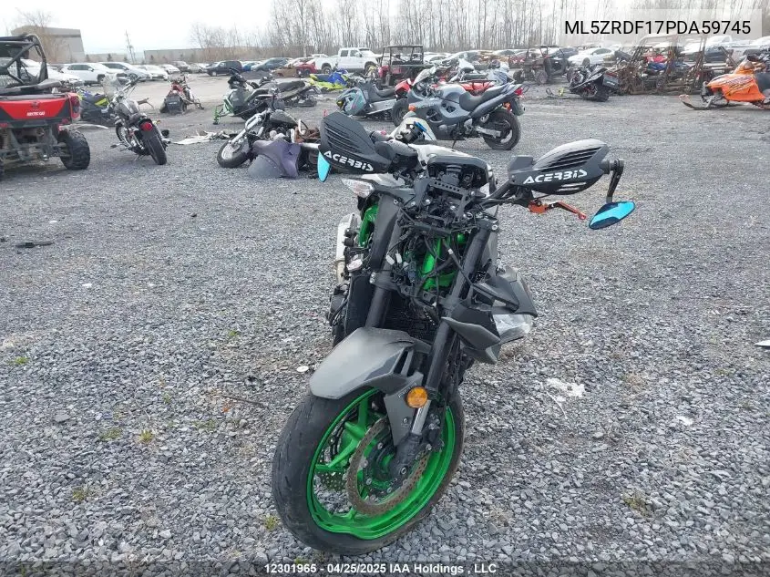 2023 Kawasaki Zr900 F VIN: ML5ZRDF17PDA59745 Lot: 12301965