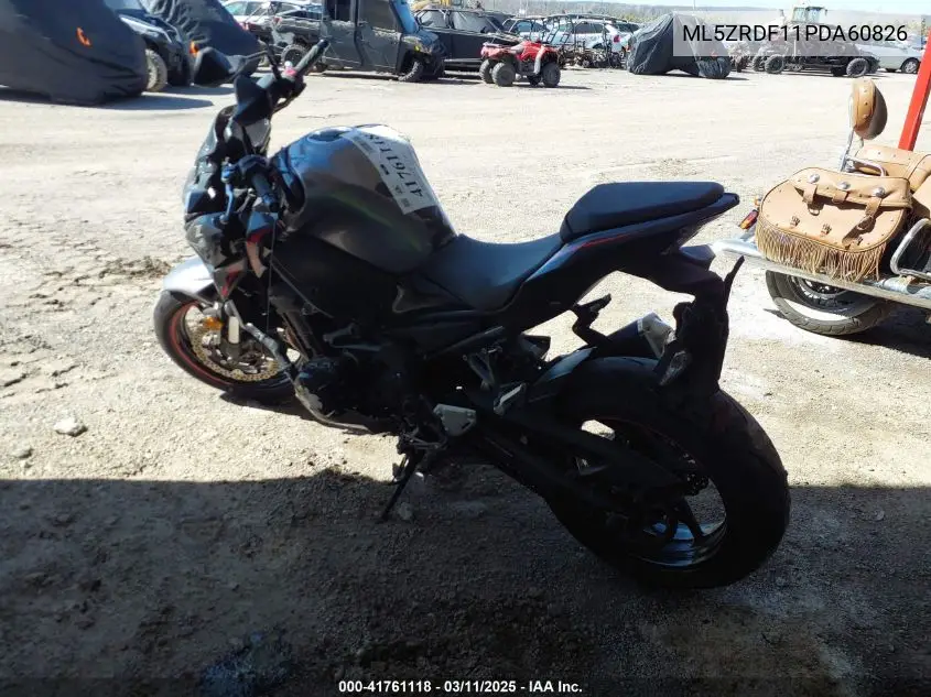 2023 Kawasaki Zr900 F VIN: ML5ZRDF11PDA60826 Lot: 41761118