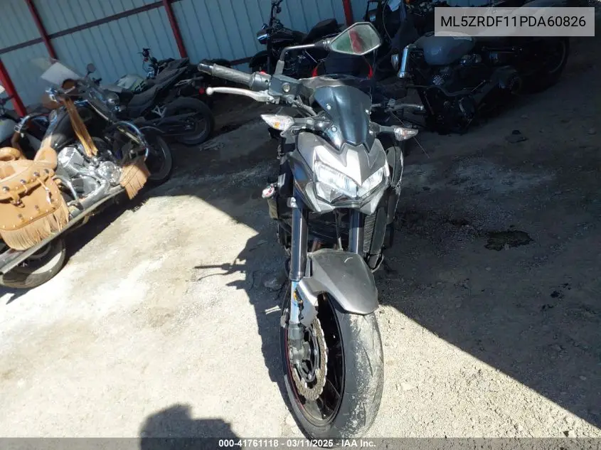 2023 Kawasaki Zr900 F VIN: ML5ZRDF11PDA60826 Lot: 41761118