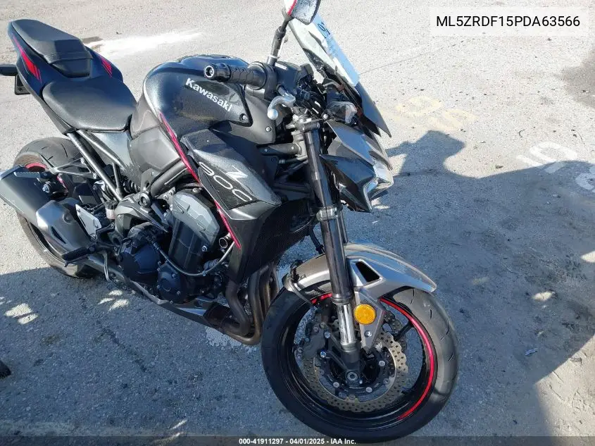 2023 Kawasaki Zr900 F VIN: ML5ZRDF15PDA63566 Lot: 41911297