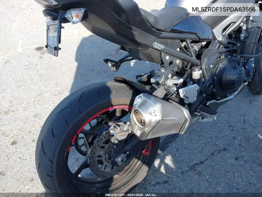 2023 Kawasaki Zr900 F VIN: ML5ZRDF15PDA63566 Lot: 41911297