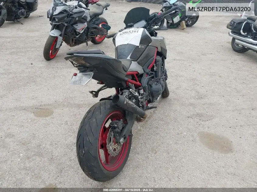 2023 Kawasaki Zr900 F VIN: ML5ZRDF17PDA63200 Lot: 42065391