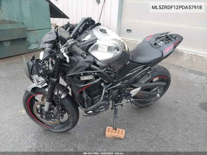 2023 Kawasaki Zr900 F VIN: ML5ZRDF12PDA57918 Lot: 42314692