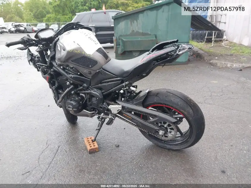 2023 Kawasaki Zr900 F VIN: ML5ZRDF12PDA57918 Lot: 42314692