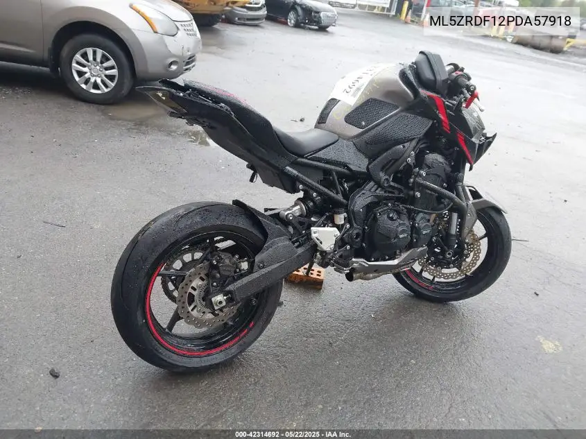 2023 Kawasaki Zr900 F VIN: ML5ZRDF12PDA57918 Lot: 42314692