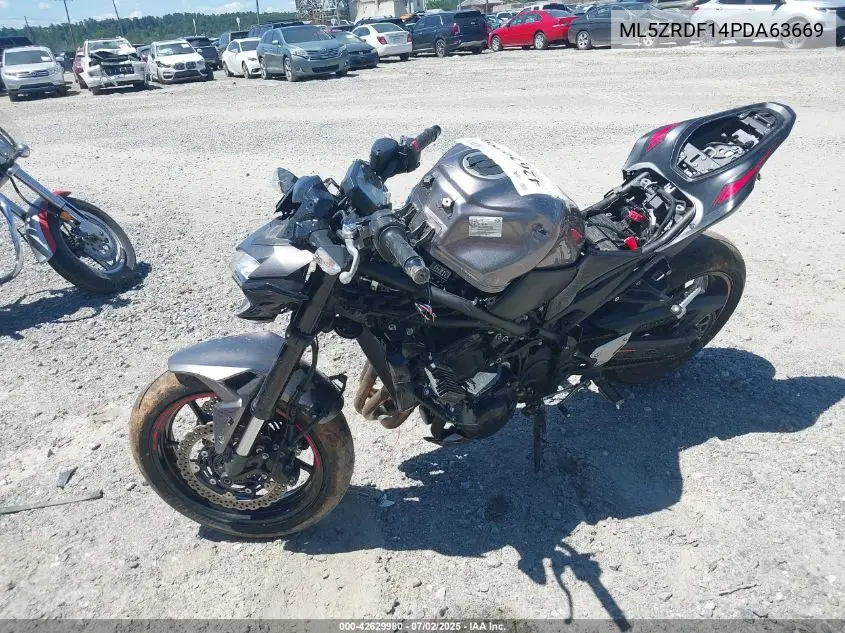 2023 Kawasaki Zr900 F VIN: ML5ZRDF14PDA63669 Lot: 42629980