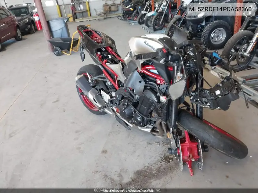 2023 Kawasaki Zr900 F VIN: ML5ZRDF14PDA58360 Lot: 42682254