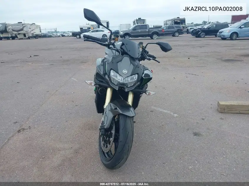 2023 Kawasaki Zr1000 L VIN: JKAZRCL10PA002008 Lot: 42757512