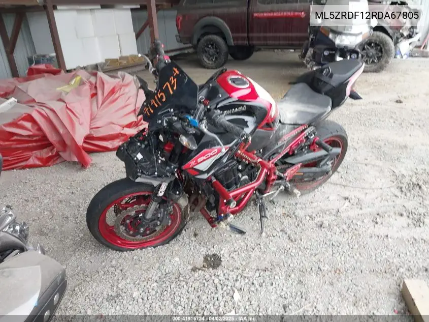 2024 Kawasaki Zr900 F VIN: ML5ZRDF12RDA67805 Lot: 41915734
