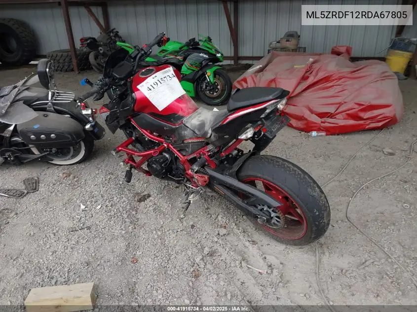 2024 Kawasaki Zr900 F VIN: ML5ZRDF12RDA67805 Lot: 41915734
