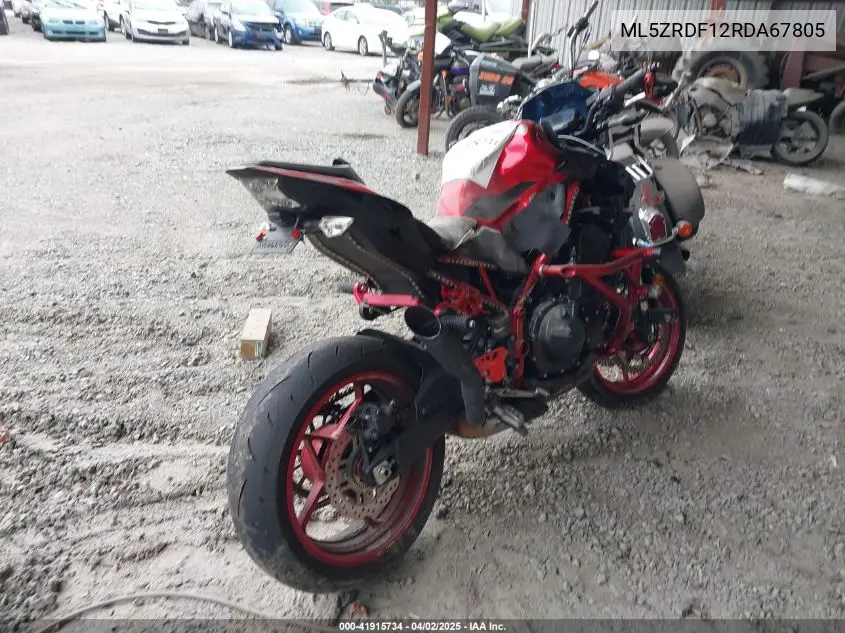 2024 Kawasaki Zr900 F VIN: ML5ZRDF12RDA67805 Lot: 41915734