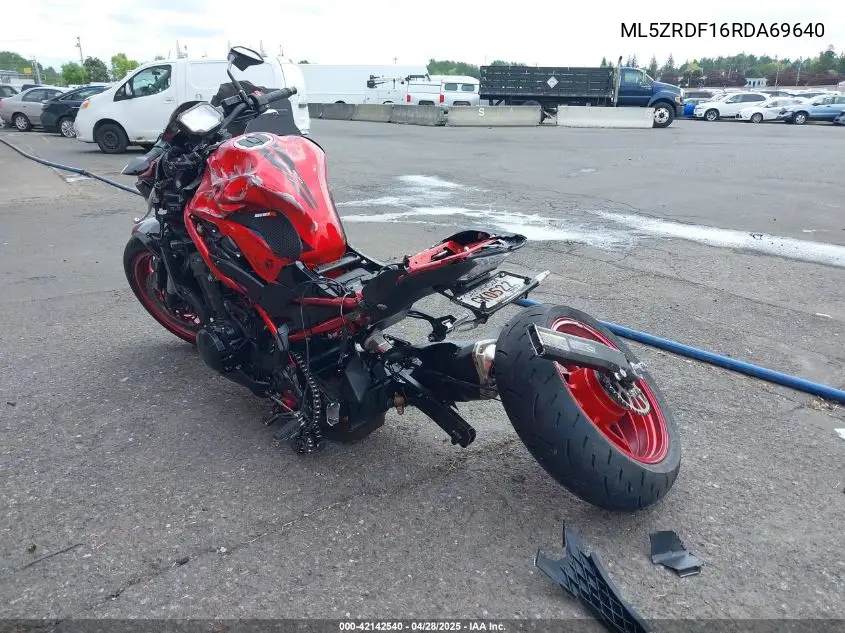 2024 Kawasaki Zr900 F VIN: ML5ZRDF16RDA69640 Lot: 42142540