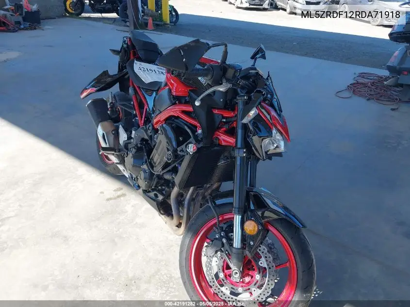 2024 Kawasaki Zr900 F VIN: ML5ZRDF12RDA71918 Lot: 42191282