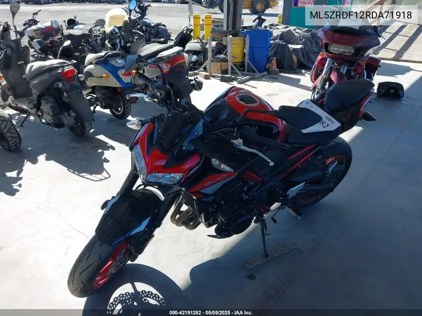 2024 Kawasaki Zr900 F VIN: ML5ZRDF12RDA71918 Lot: 42191282