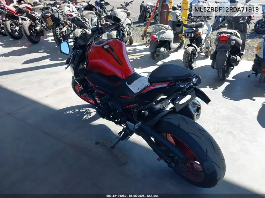 2024 Kawasaki Zr900 F VIN: ML5ZRDF12RDA71918 Lot: 42191282