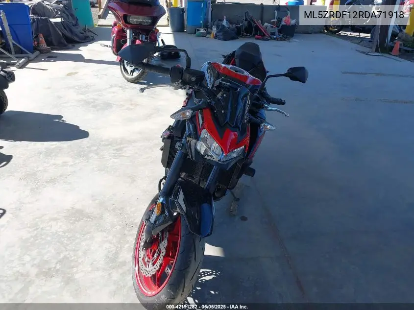 2024 Kawasaki Zr900 F VIN: ML5ZRDF12RDA71918 Lot: 42191282