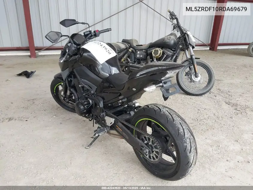 2024 Kawasaki Zr900 F VIN: ML5ZRDF10RDA69679 Lot: 42243920