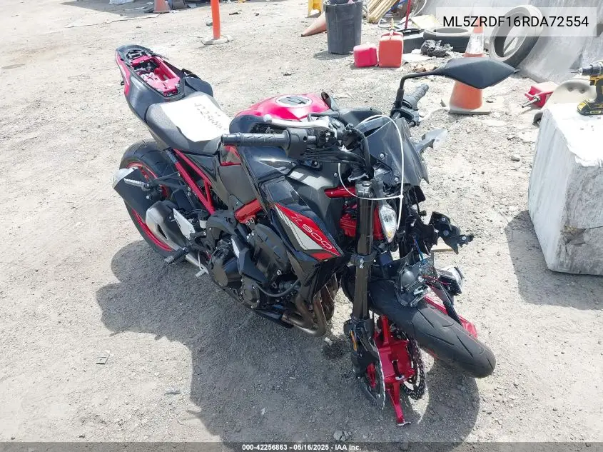2024 Kawasaki Zr900 F VIN: ML5ZRDF16RDA72554 Lot: 42256863