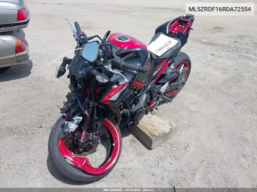 2024 Kawasaki Zr900 F VIN: ML5ZRDF16RDA72554 Lot: 42256863