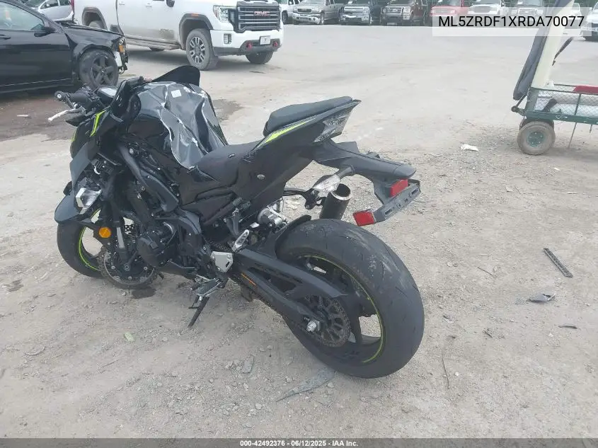 2024 Kawasaki Zr900 F VIN: ML5ZRDF1XRDA70077 Lot: 42492376