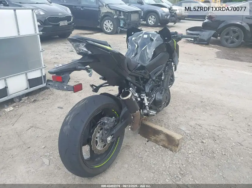 2024 Kawasaki Zr900 F VIN: ML5ZRDF1XRDA70077 Lot: 42492376